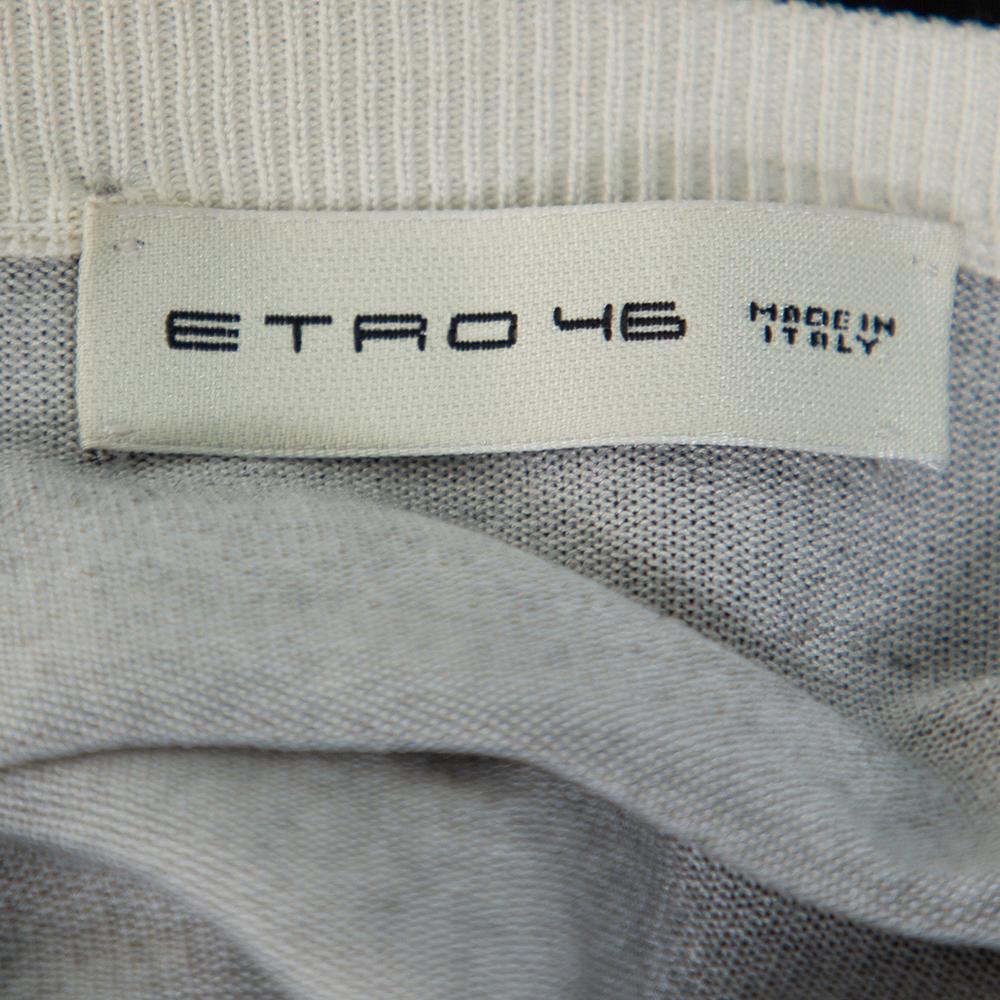 Etro Black Dreamtime Paisley Printed Silk Knit Tank Top & Button Front Cardigan  2