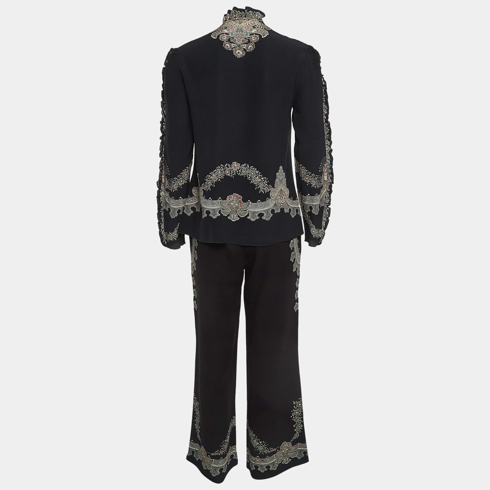 Invest in creating a well-curated wardrobe with 'wearable' pieces like this Etro shirt & trouser set. Tailored beautifully using silk, the set has intricate prints and a comfortable fit.

