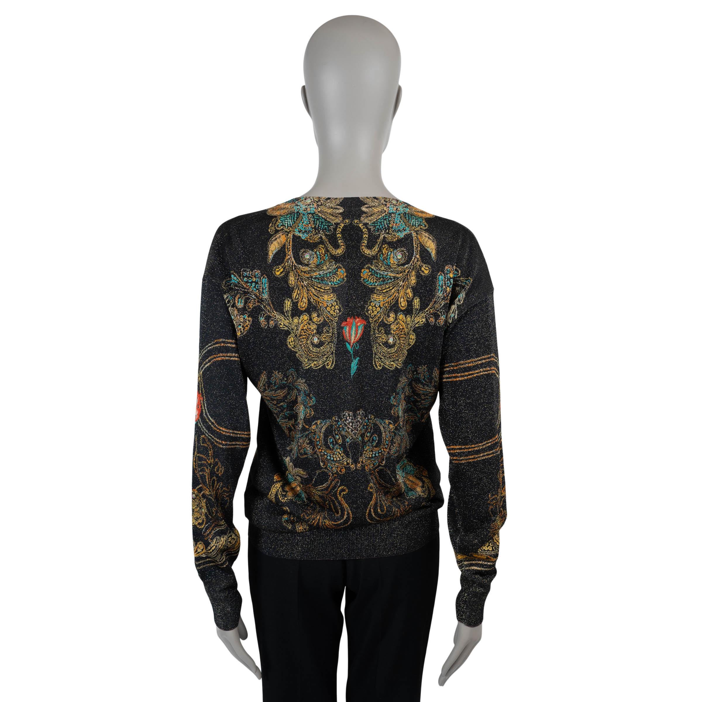 Noir ETRO - Pull LUREX en viscose ATHEMONION noir et or 40 S en vente