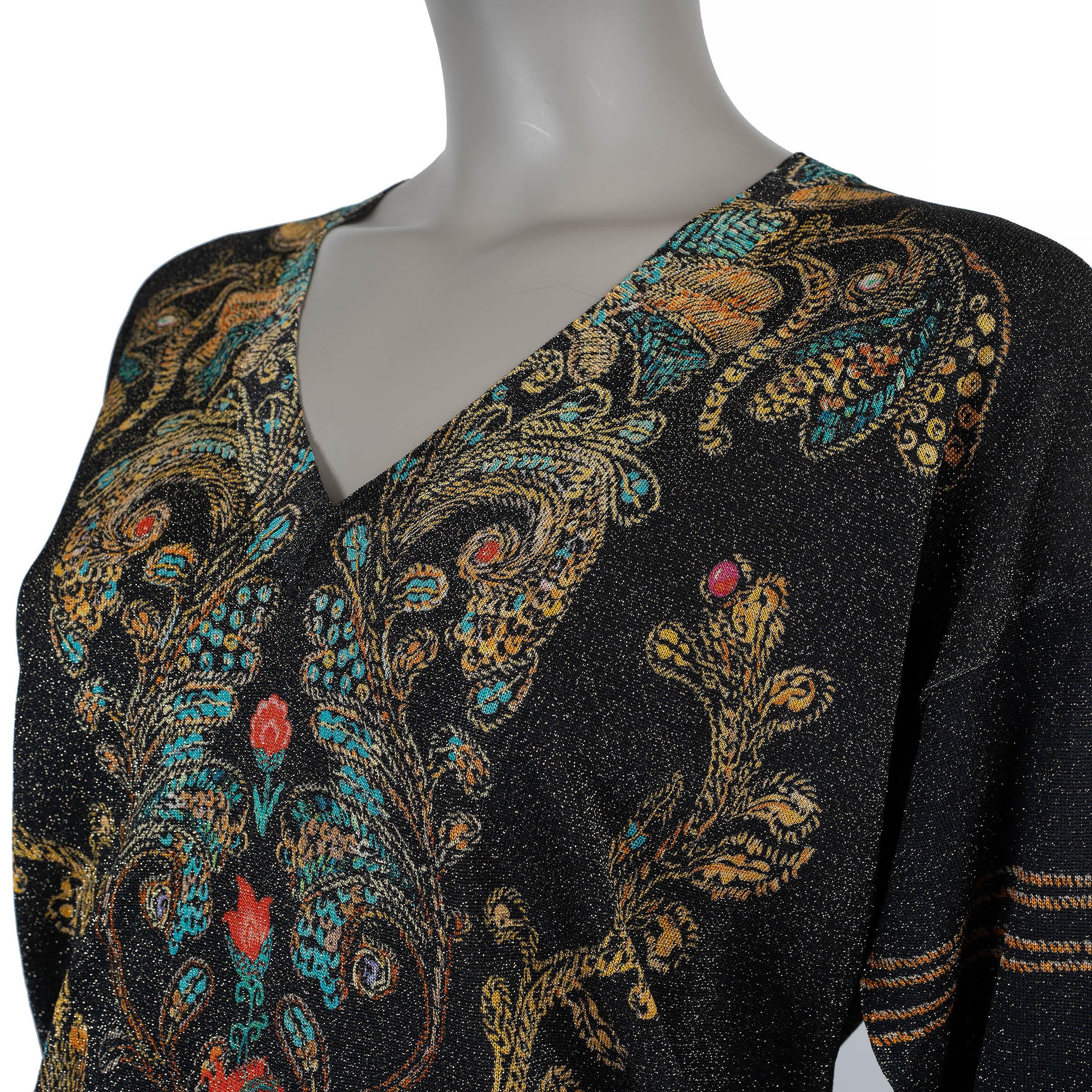 ETRO - Pull LUREX en viscose ATHEMONION noir et or 40 S Pour femmes en vente
