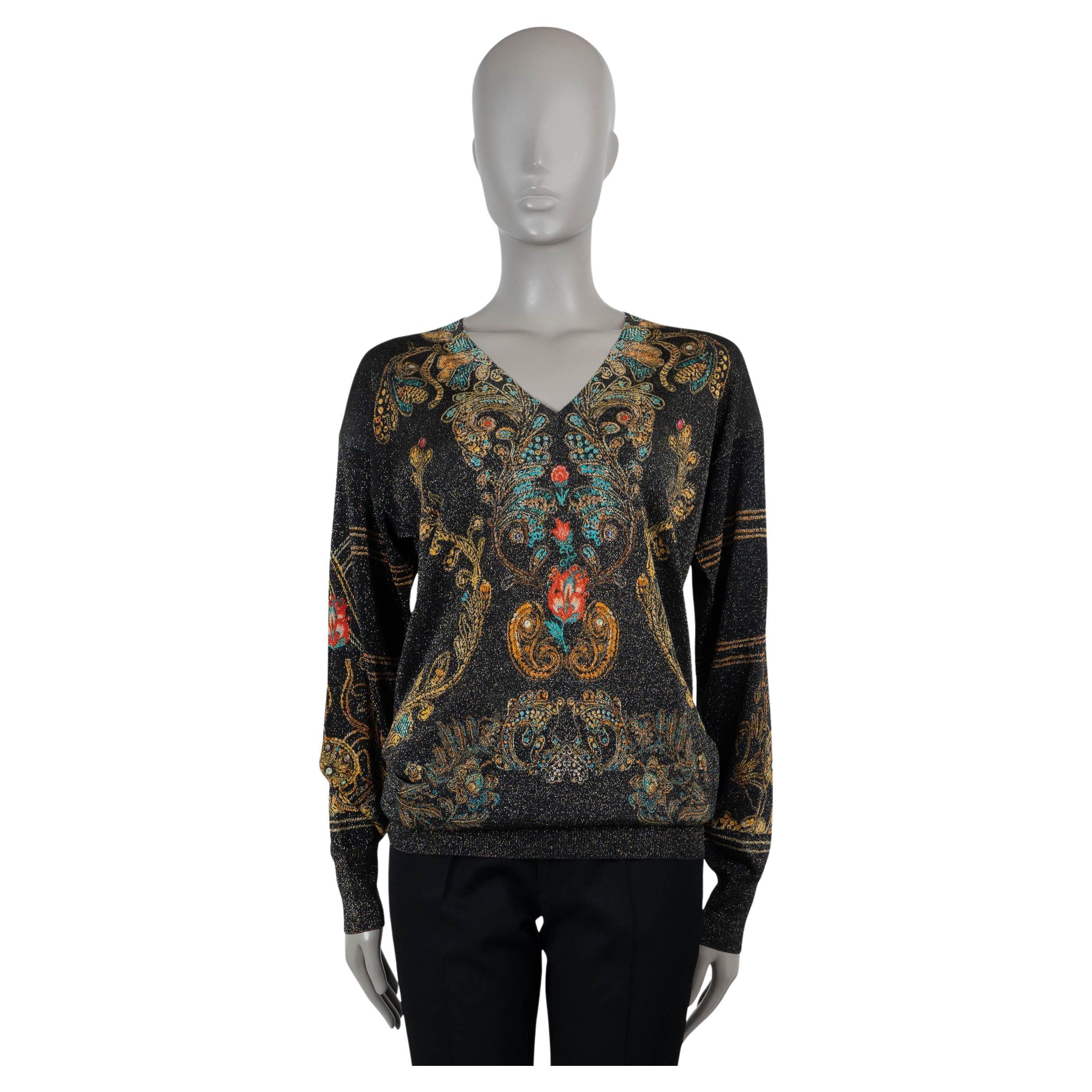 ETRO - Pull LUREX en viscose ATHEMONION noir et or 40 S