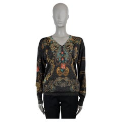 ETRO Schwarzer & goldener Viskose-Pullover ATHEMONION LUREX 40 S