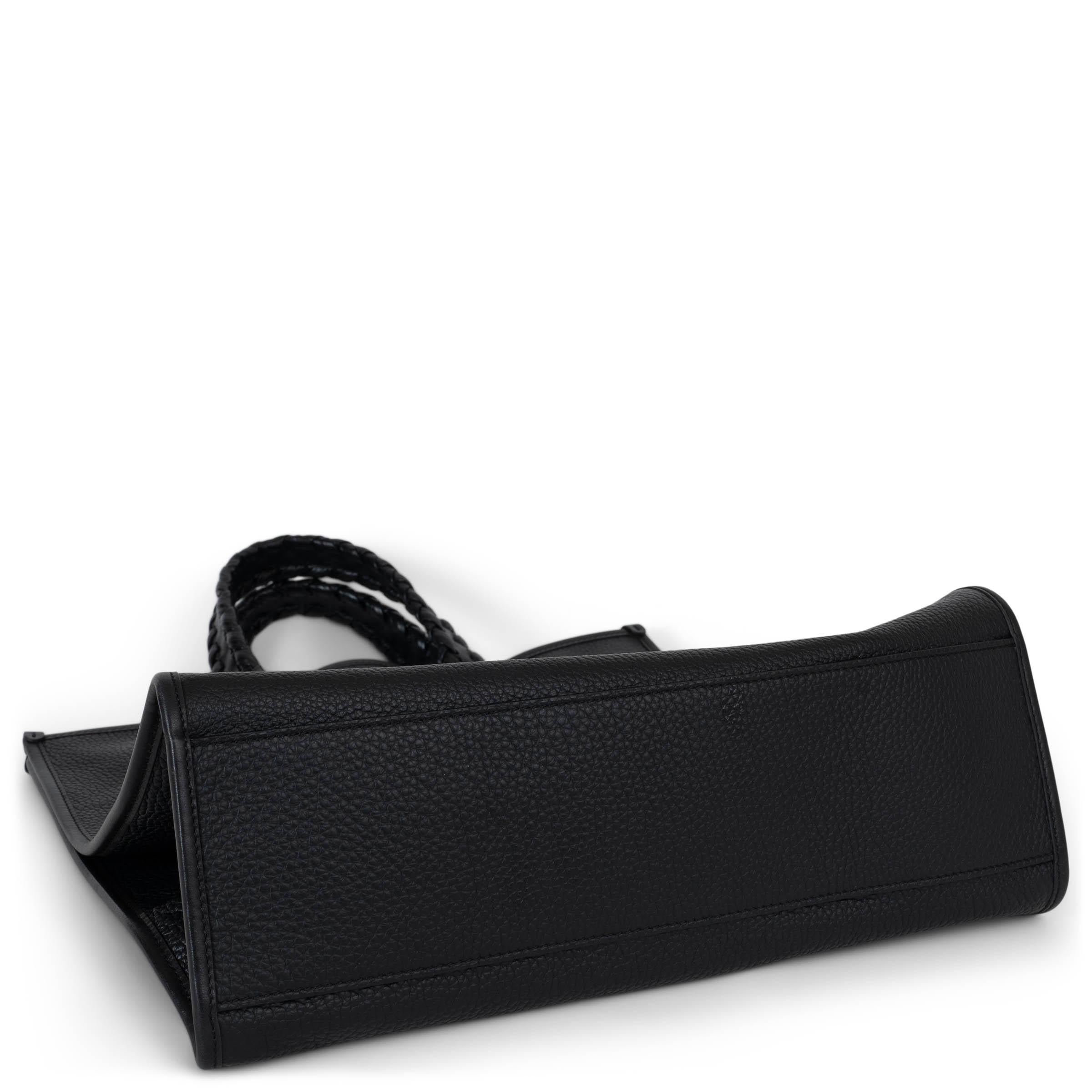 Bolso Tote LOGO de ETRO en piel granulada negra en Excelente Estado en Zürich, CH