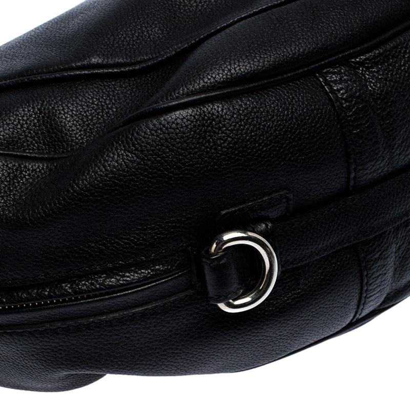 Etro Black Leather Half Moon Shoulder Bag 2