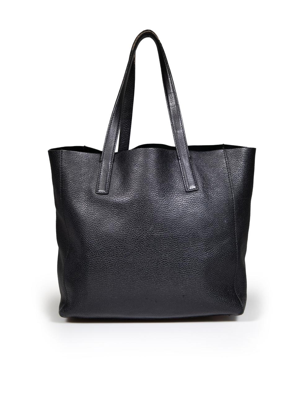 Etro Black Leather Medium Tote Bag In Good Condition For Sale In London, GB
