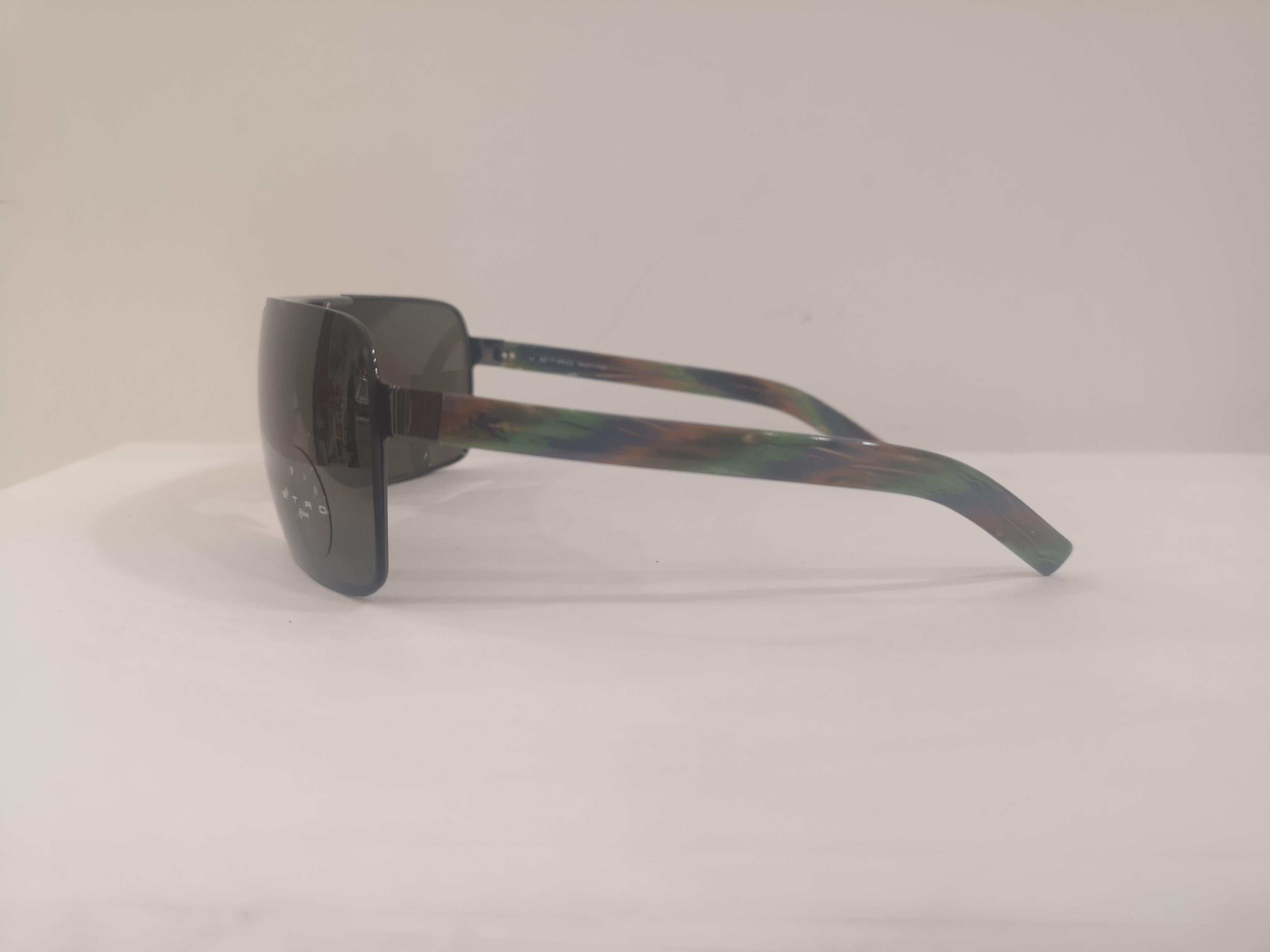 Etro black mask Sunglasses NWOT In New Condition In Capri, IT