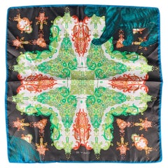 ETRO Black Multi Color Abstract Silk Pocket Square