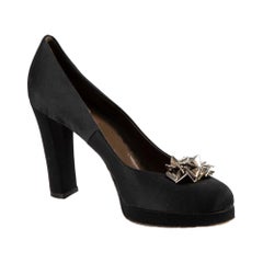 Etro - Pumps in raso nero con accenti impreziositi Taglia IT 38