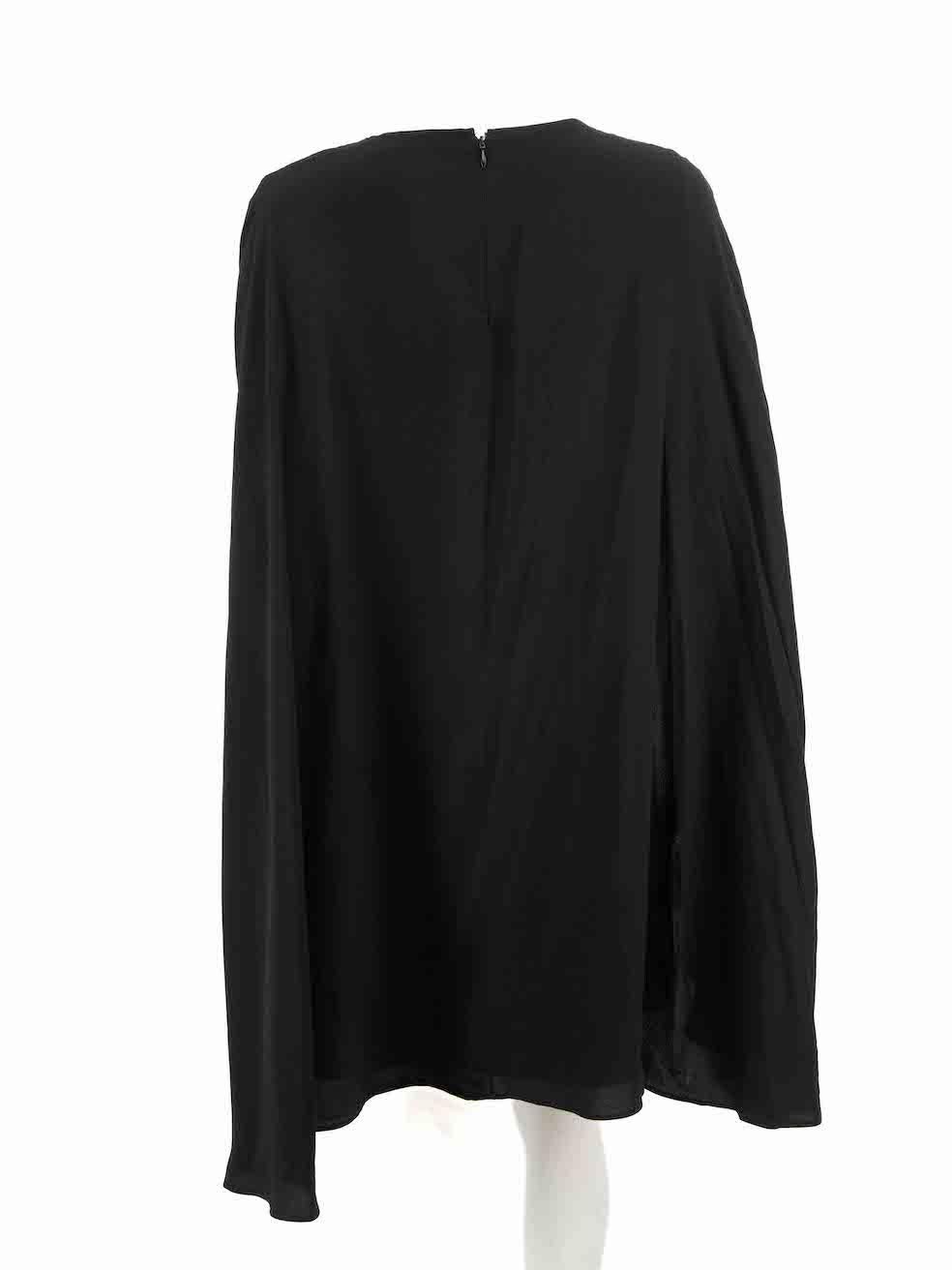 Etro Black Silk Embellished Cape Mini Dress Size M In Good Condition In London, GB