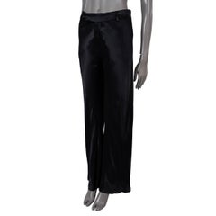 ETRO black viscose 2022 SATIN FLARED Pants 42 M