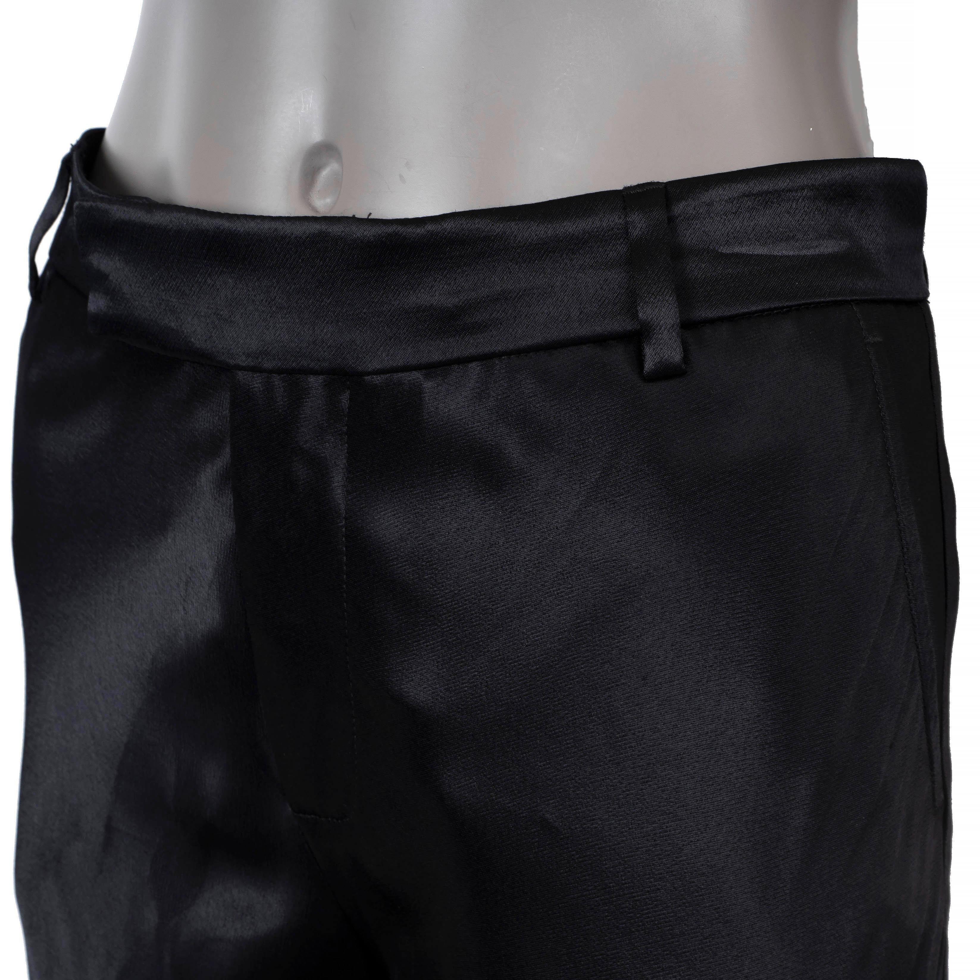 ETRO pantalon en viscose noire 2022 SATIN FLARED 42 M Excellent état - En vente à Zürich, CH