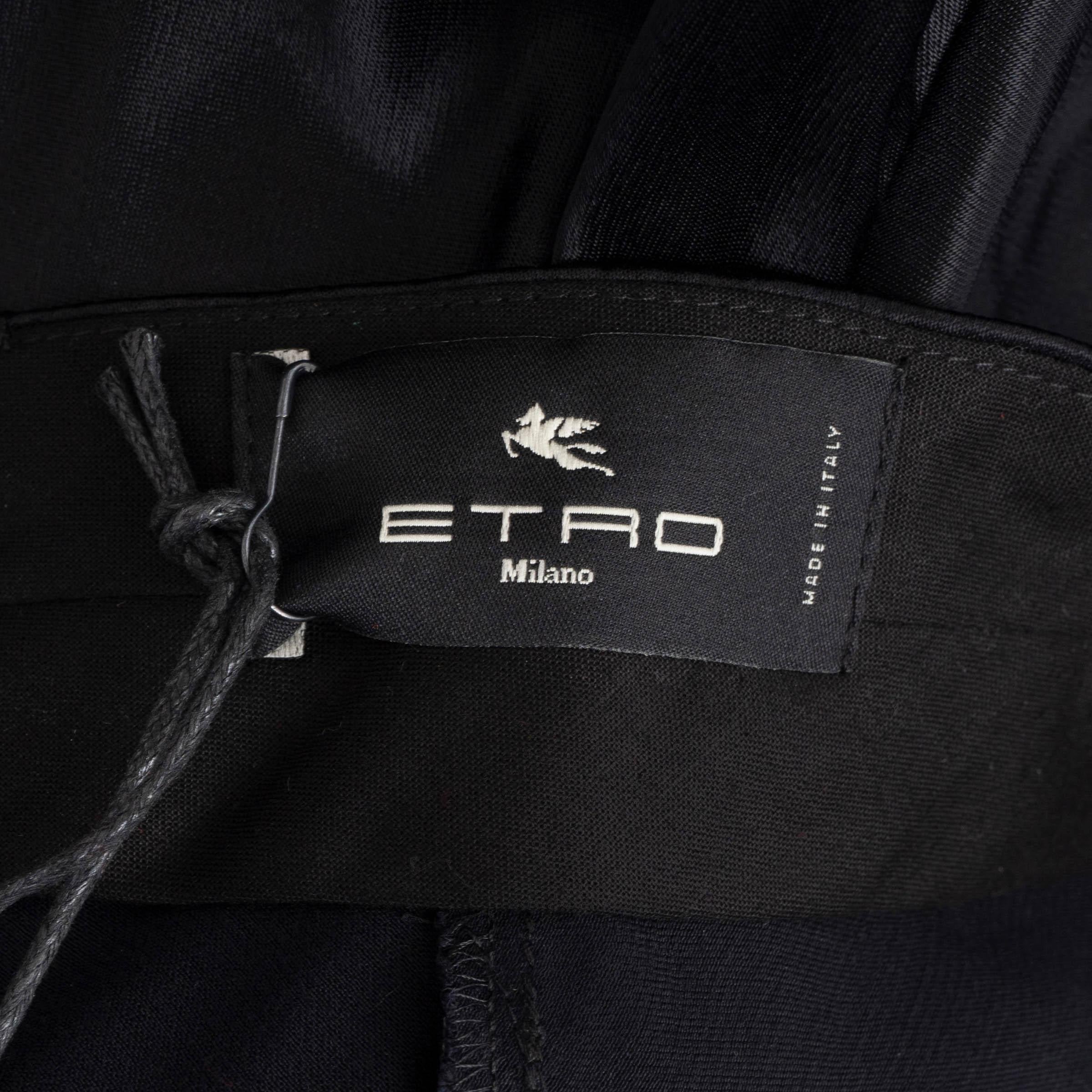 ETRO pantalon en viscose noire 2022 SATIN FLARED 42 M Pour femmes en vente