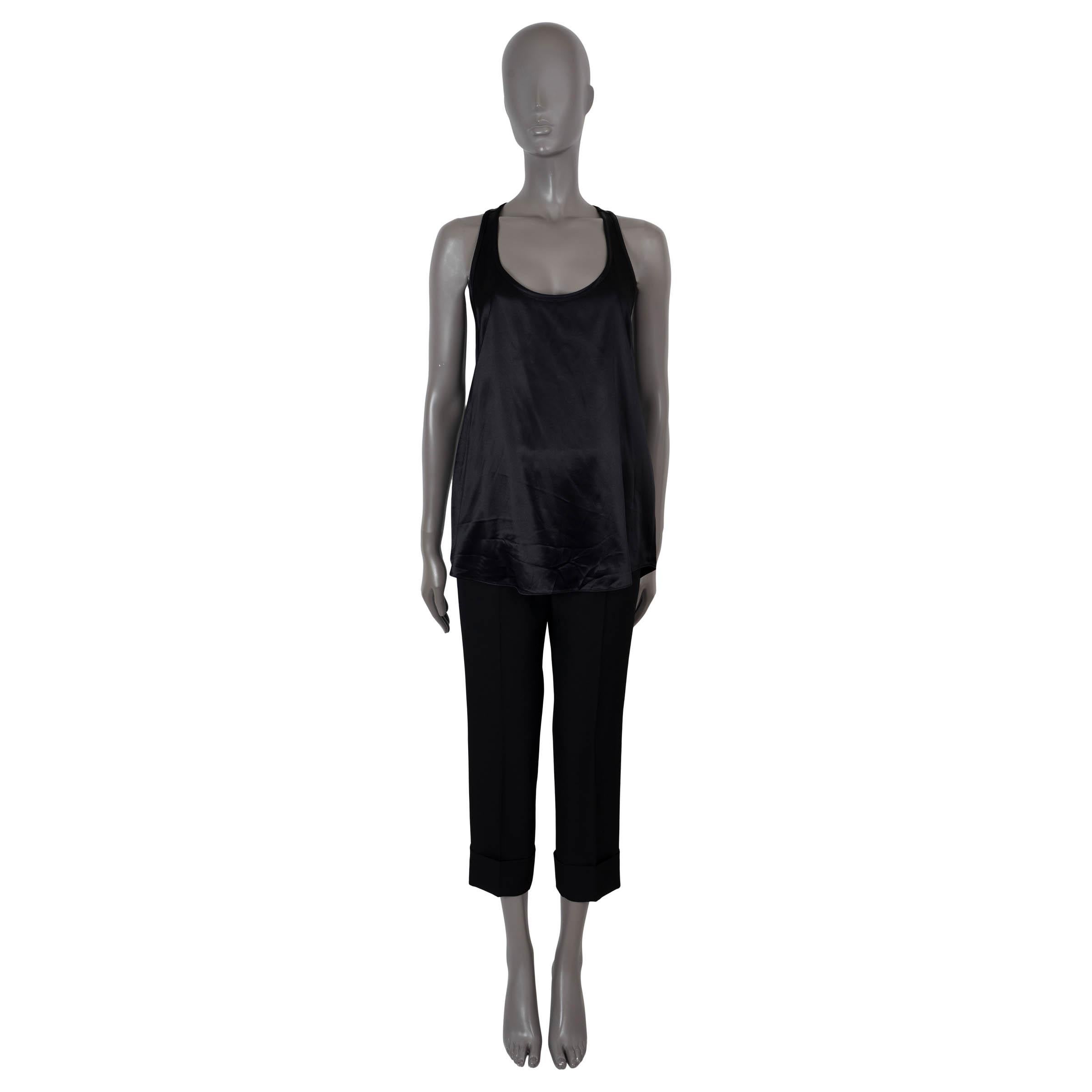 ETRO canotta nera in viscosa 2022 SATIN RACERBACK Camicia 42 M. In condizioni ottime in vendita a Zürich, CH