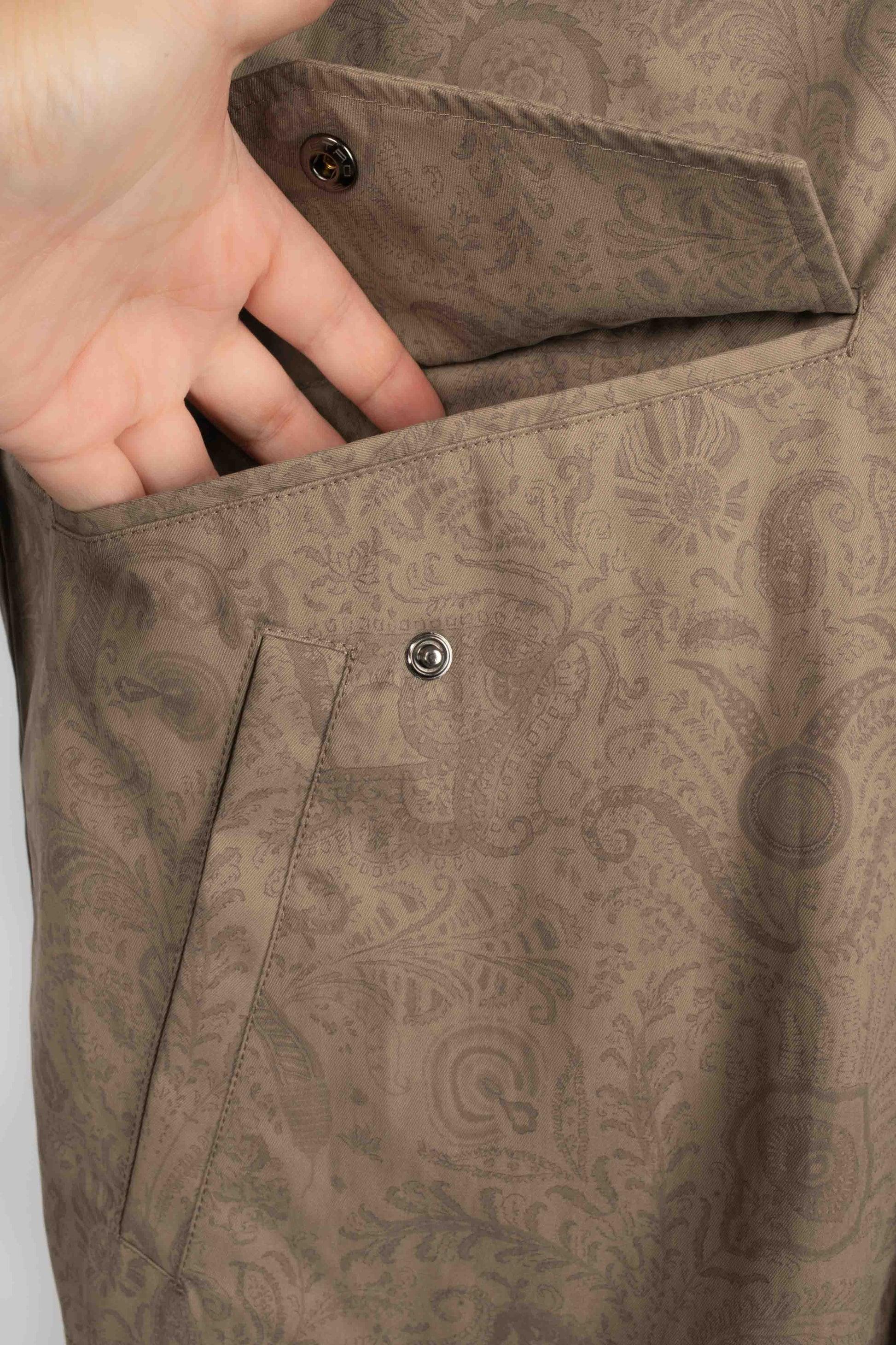Etro Blended Cotton Jacket Embroidered with Pearls For Sale 5