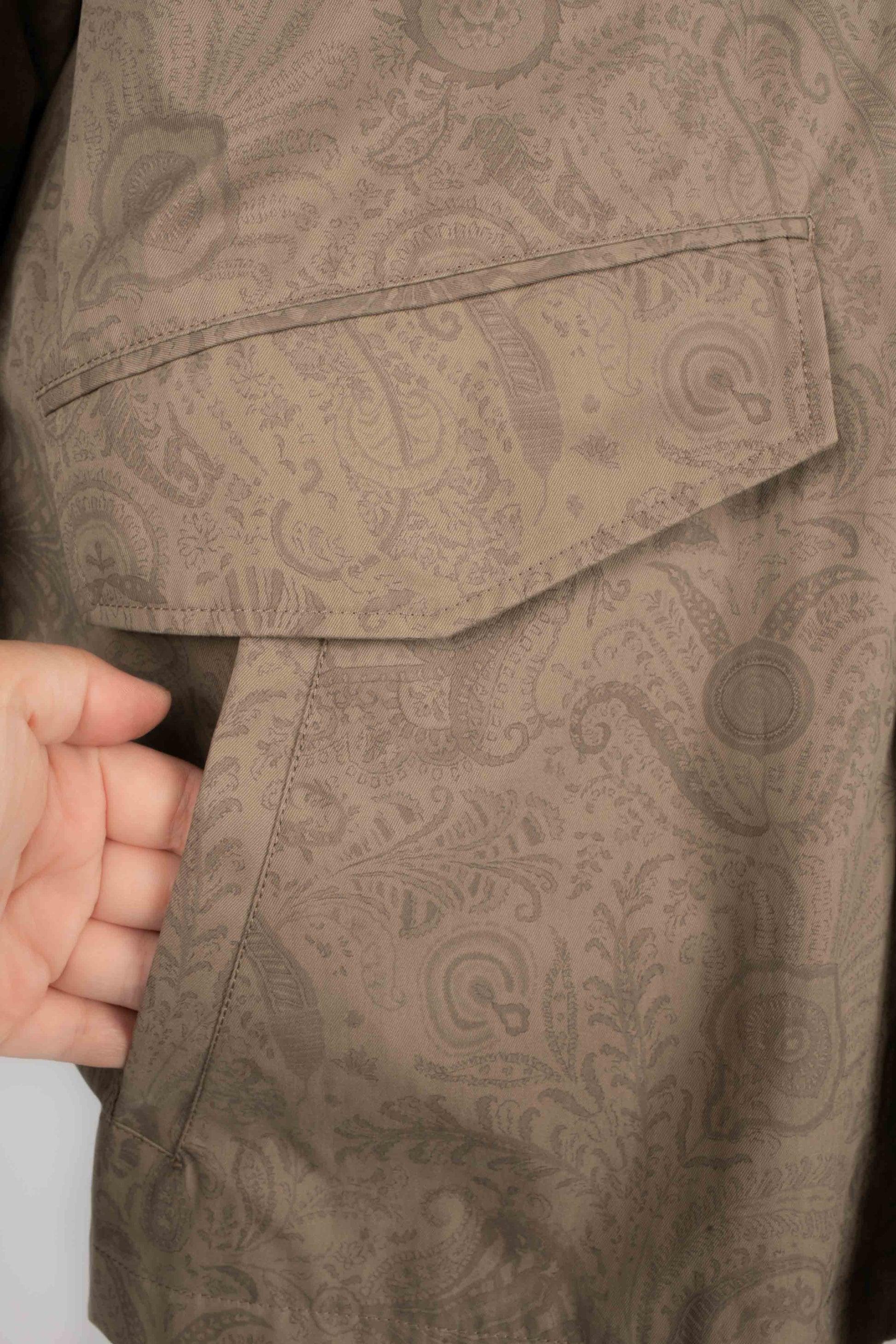 Etro Blended Cotton Jacket Embroidered with Pearls For Sale 6