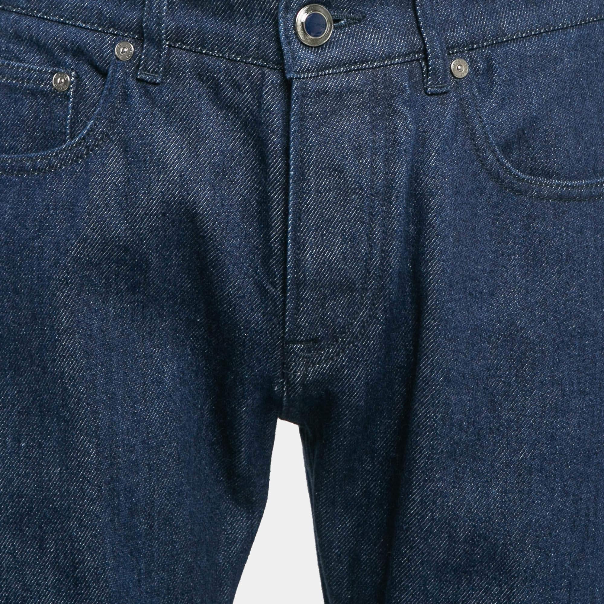 Nero Etro Jeans con dettaglio distintivo in denim blu M Vita 38