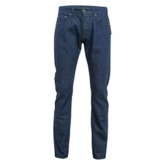 Etro Vaqueros de mezclilla azul con detalle de insignia M Cintura 38