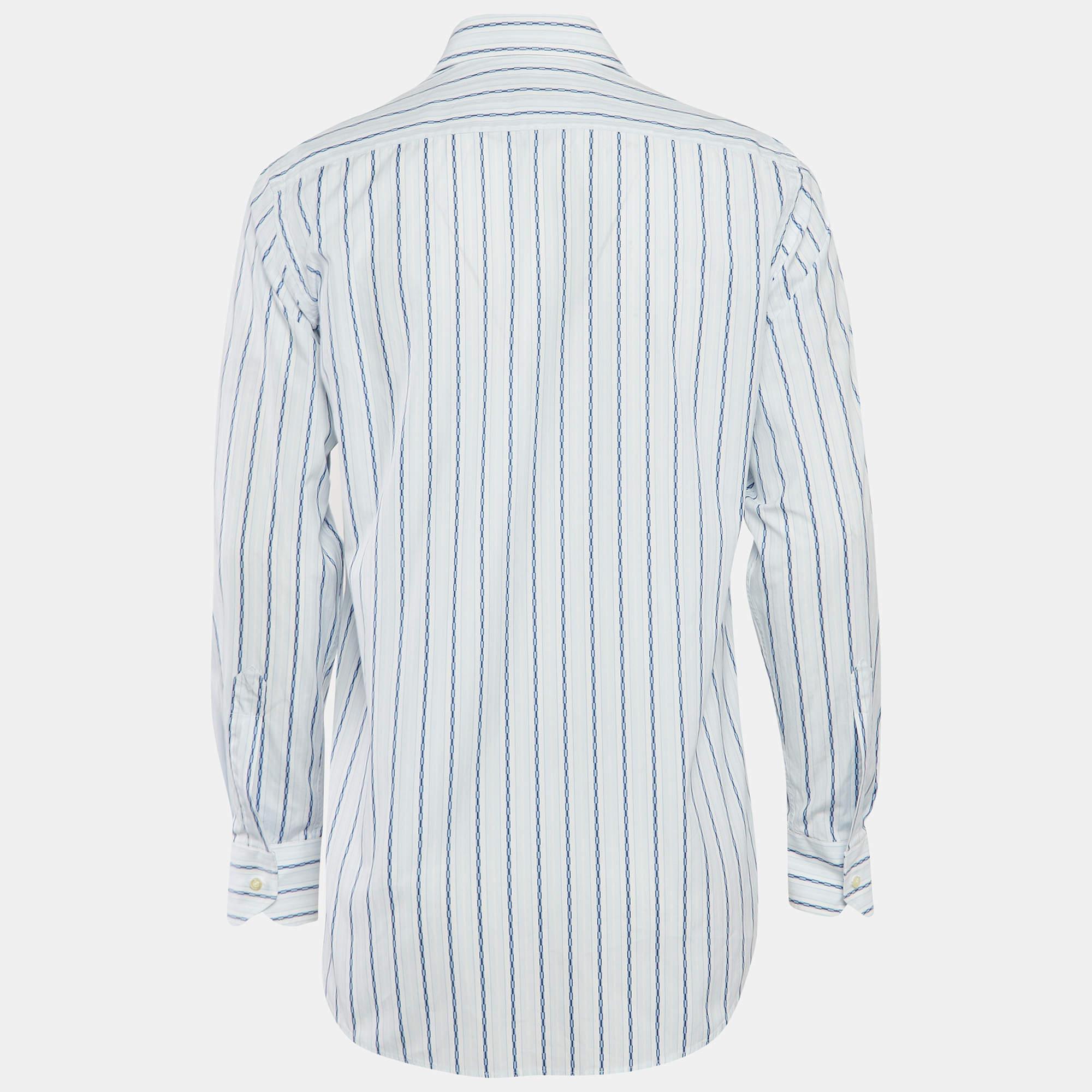 Shirts are an indispensable part of a wardrobe so this brand brings you a creation that is both versatile and stylish. It has been tailored from quality material in a versatile shade. The shirt is detailed with signature elements and a comfortable