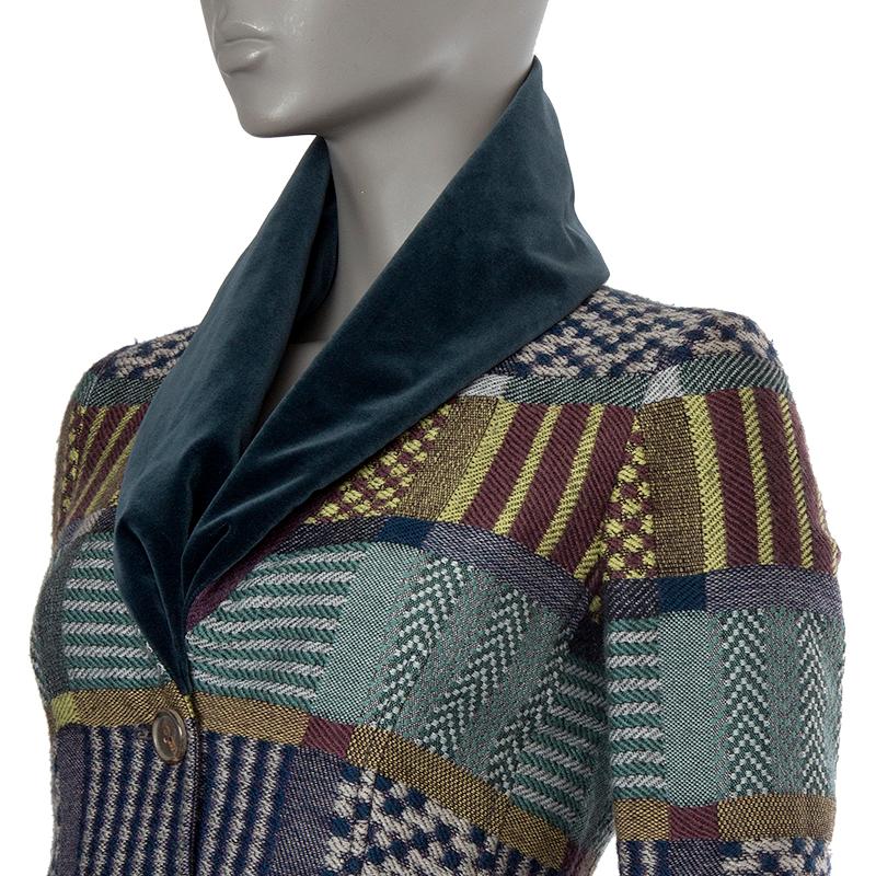 patchwork tweed blazer