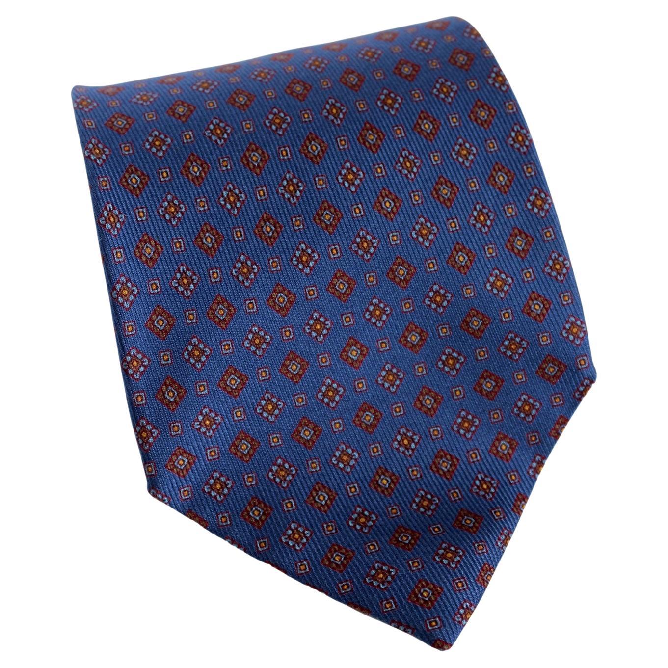 Etro Blue Red Silk Vintage Classic Tie