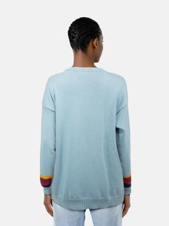 Etro Blue Route 68 Knit Jumper Size S