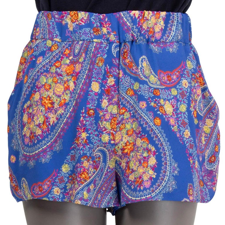 ETRO Women's Shorts Con Stampa Paisley Blue