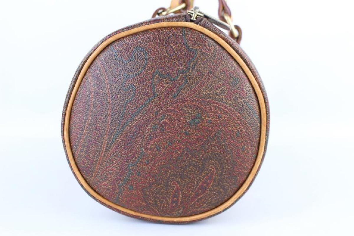 Etro Bordeaux Paisley Boston Barrel Cylinder bag 248et56 3