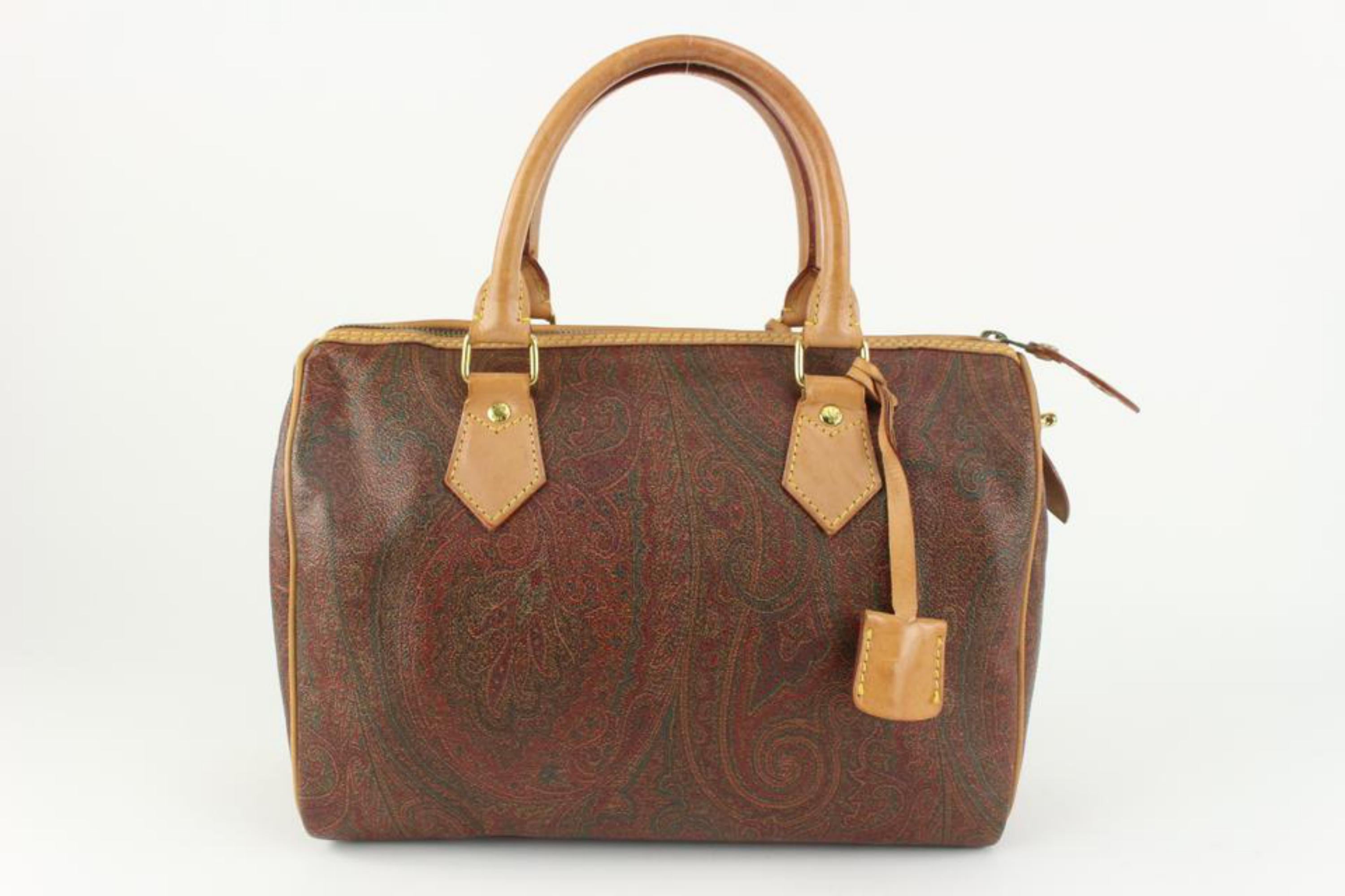 Etro Bordeaux Paisley Boston Doctor's Bag 127et14 In Good Condition For Sale In Dix hills, NY