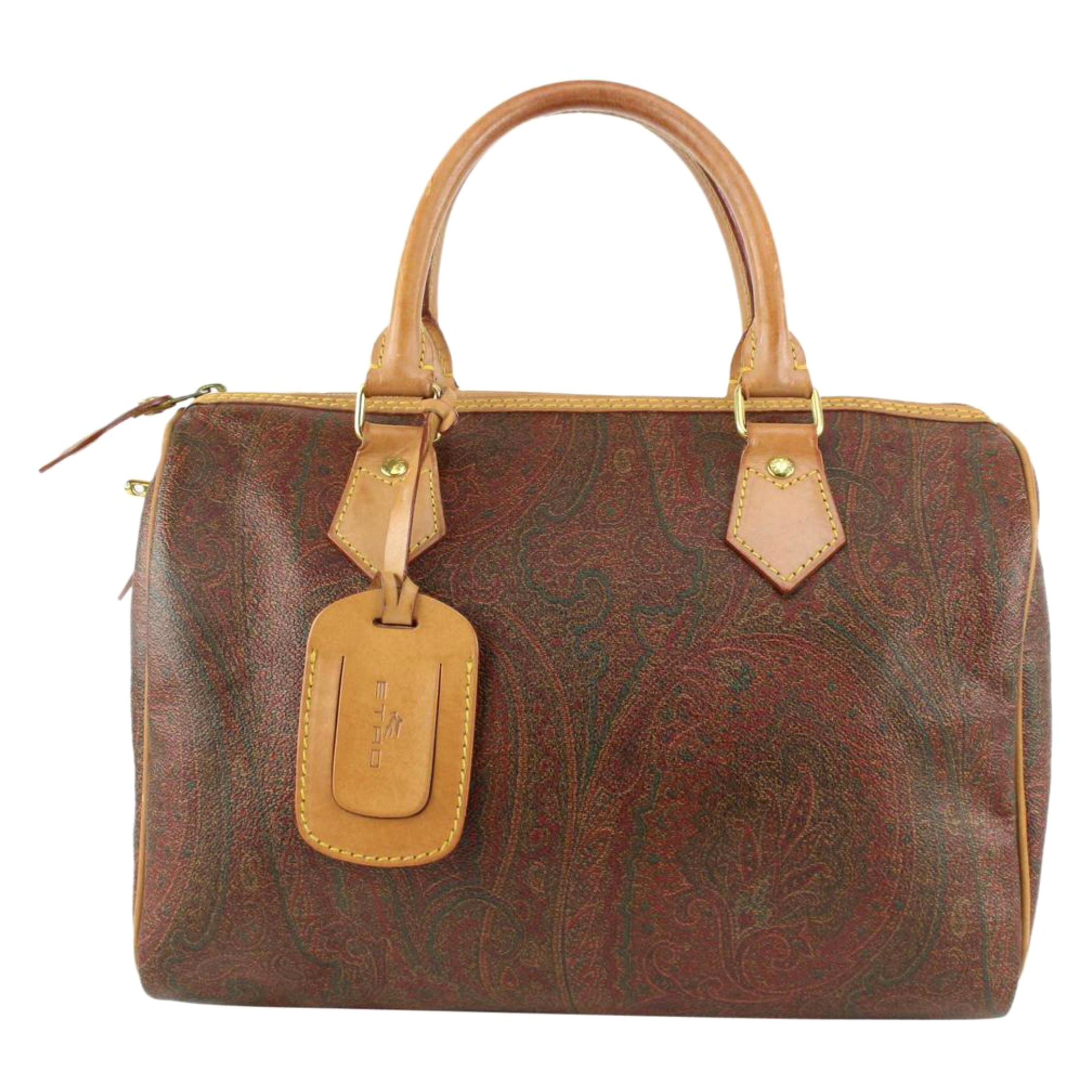 Etro Bolso médico Boston Paisley Burdeos 127et14