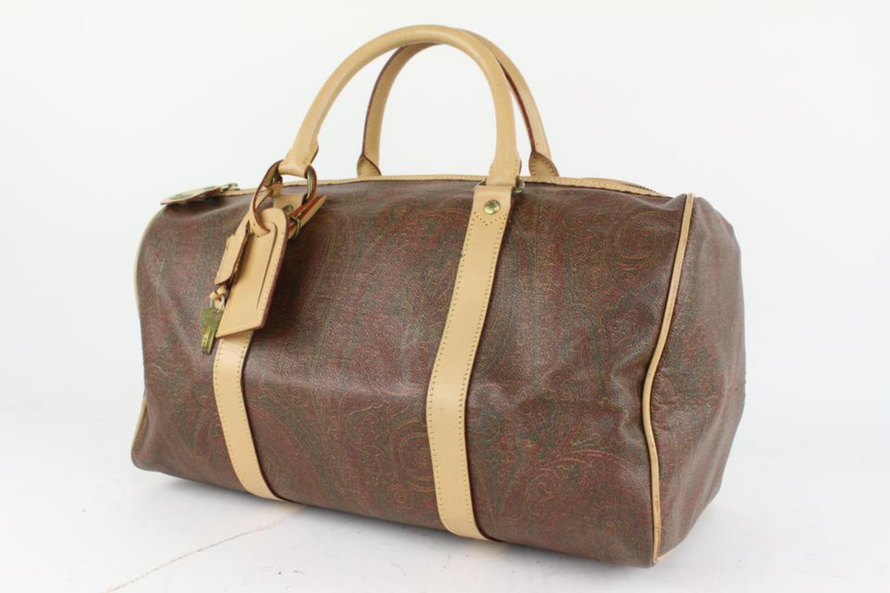 Etro Bordeaux Paisley Boston Duffle Bag 3ET1020 4
