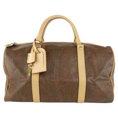 Etro Bordeauxfarbene Boston Duffle Bag mit Paisley 3ET1020