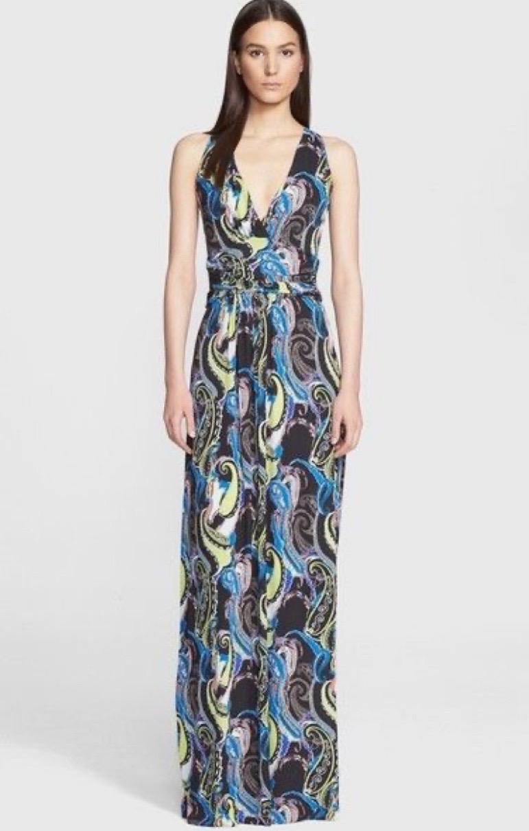 ETRO Impresionante Vestido maxi con estampado de cachemira 44 en Bueno estado para la venta en Switzerland, CH