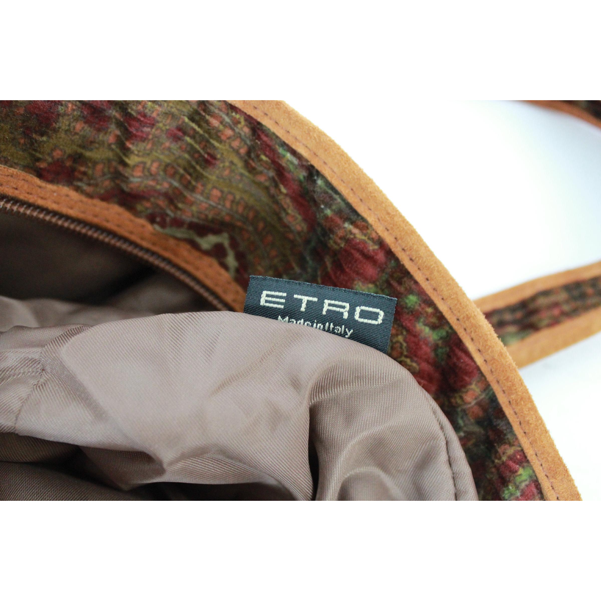 Etro Brown Cotton Velvet Paisley Handbag 2