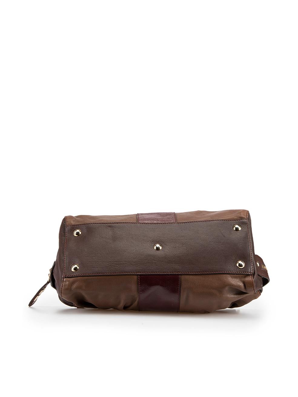 Women's Etro Brown Leather Shoulder Bag For Sale