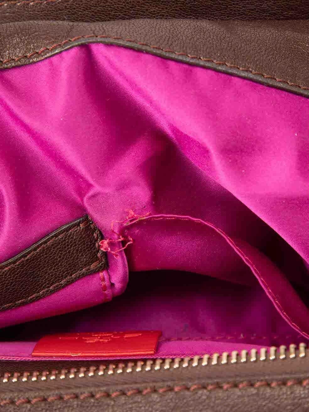 Etro Brown Leather Shoulder Bag For Sale 2