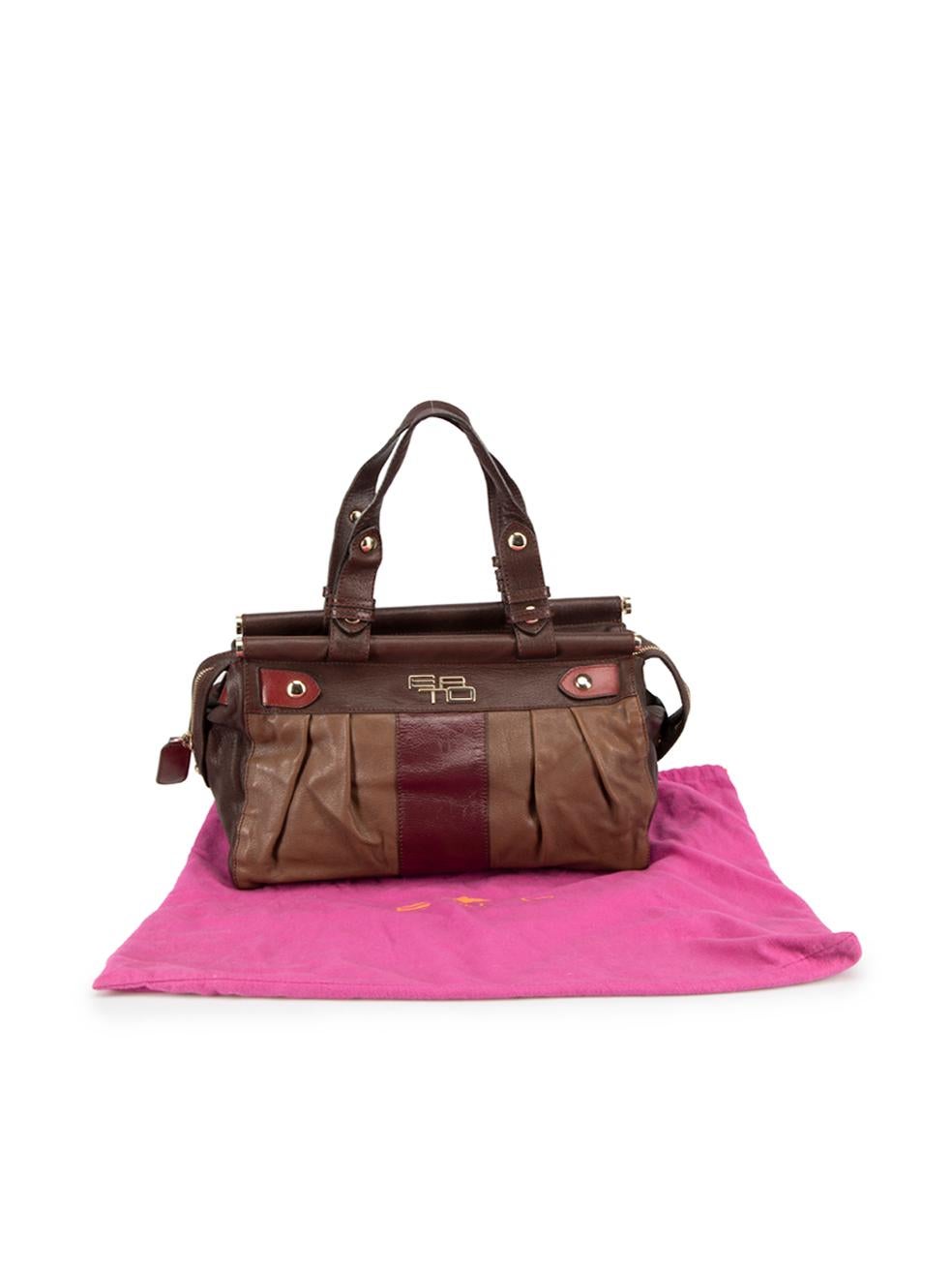 Etro Brown Leather Shoulder Bag For Sale 3