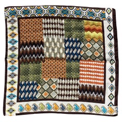 ETRO Brown Multi-Color Mixed Patterns Pocket Square