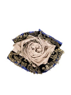 Etro Brown Silk Lace Trim Scarf