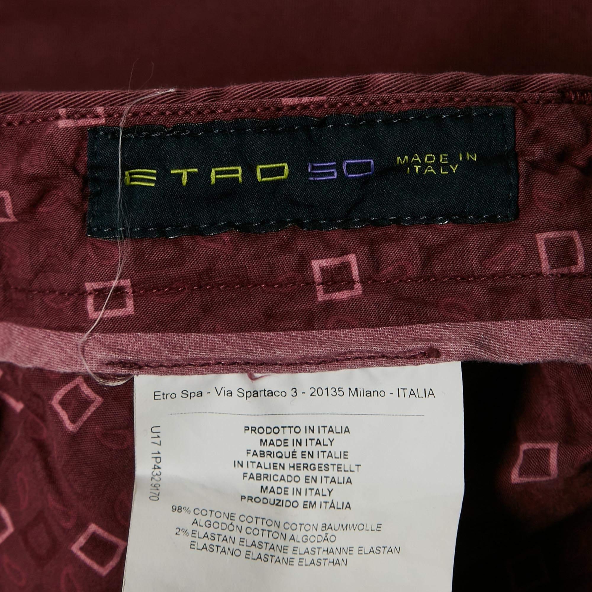 Etro Pantalones cortos de algodón burdeos L en Bueno estado para la venta en Dubai, Al Qouz 2