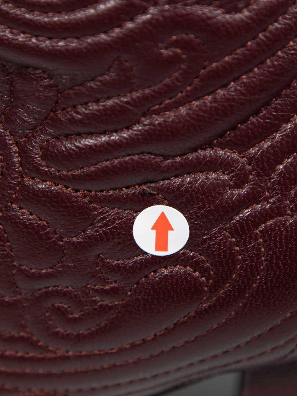 Women's Etro Burgundy Leather Paisley Embroidered Boots Size IT 37