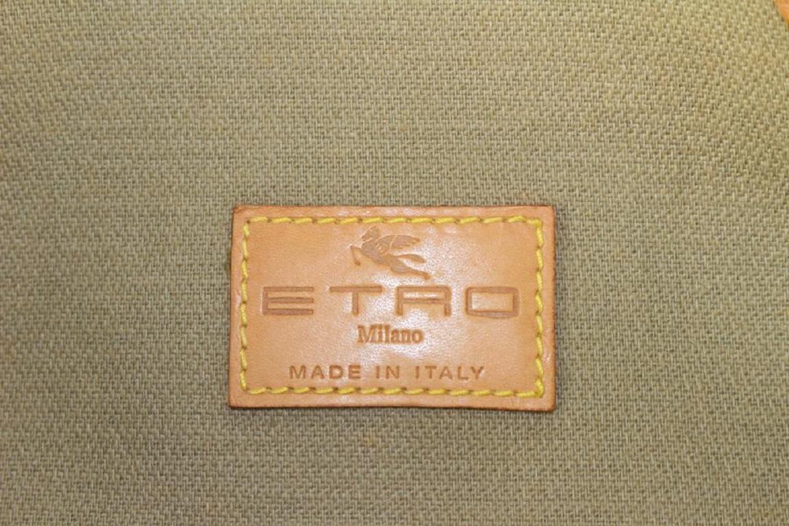 Etro Burgundy Paisley Zylinder Boston Tasche 241et716 (Braun) im Angebot