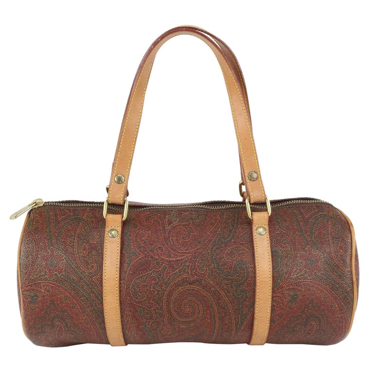 Etro Burgundy Paisley Zylinder Boston Tasche 241et716 im Angebot