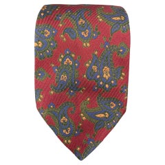 ETRO Burgundy Paisley Silk Tie