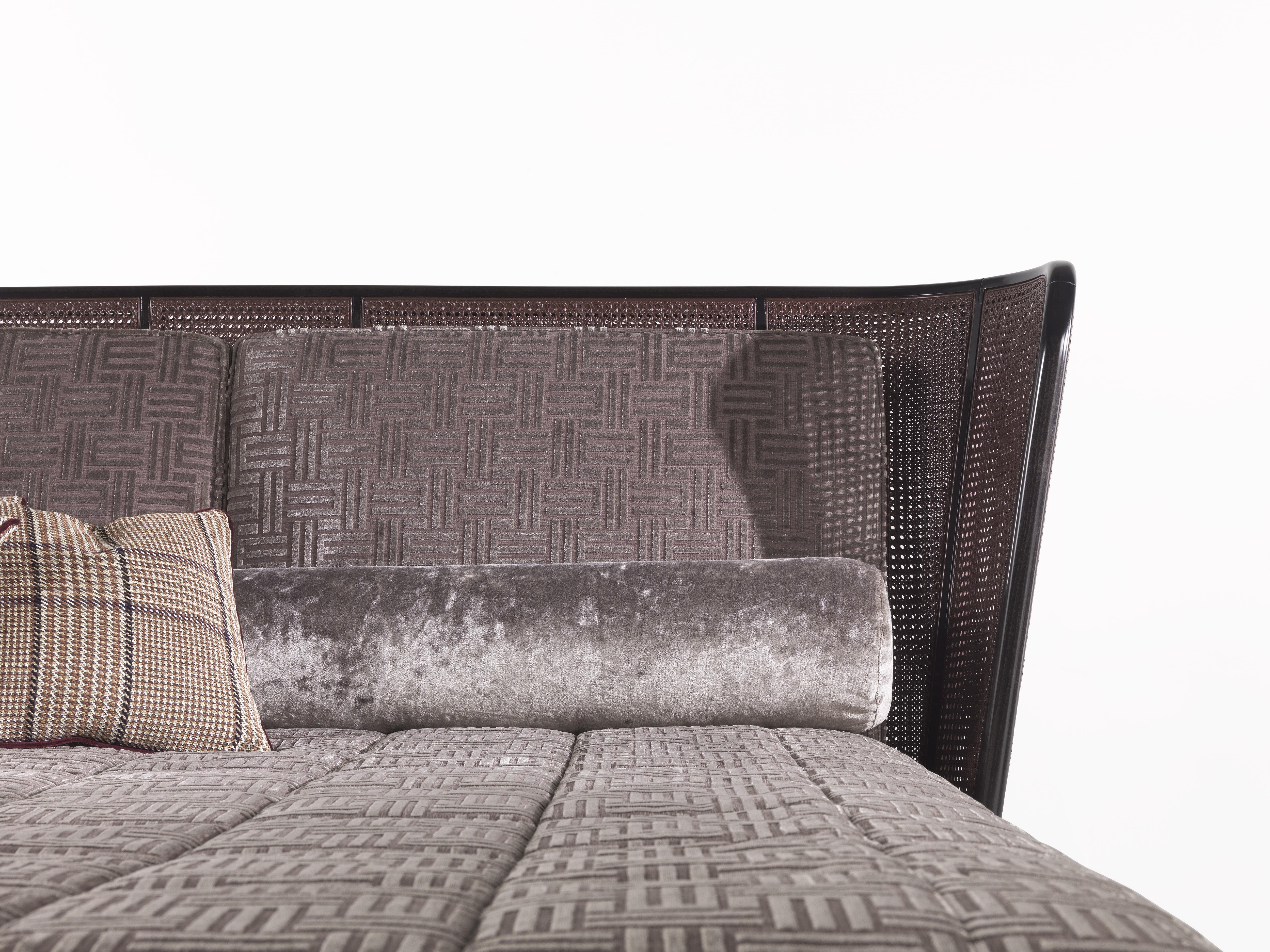 Modern 21st Century Caral Bed in Velvet (for mattress 200*200)  by Etro Home Interiors