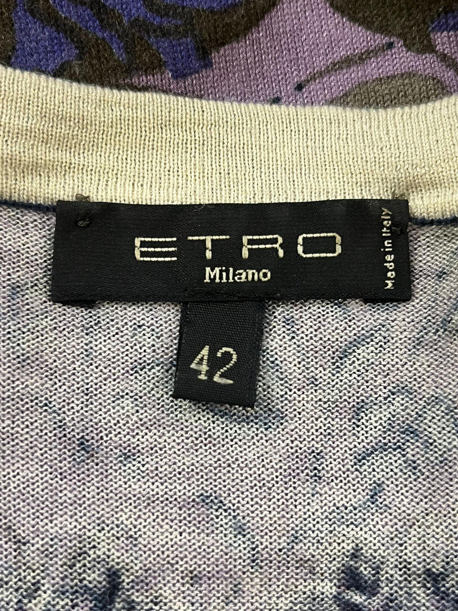Etro Cashmere & Silk Printed Cardigan 2