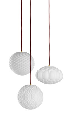 21st Century Chagall 3-Light Chandelier in White Glass by Etro Home Interiors