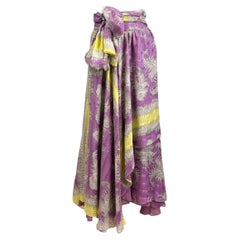 Etro chiffon silk skirt cashmere