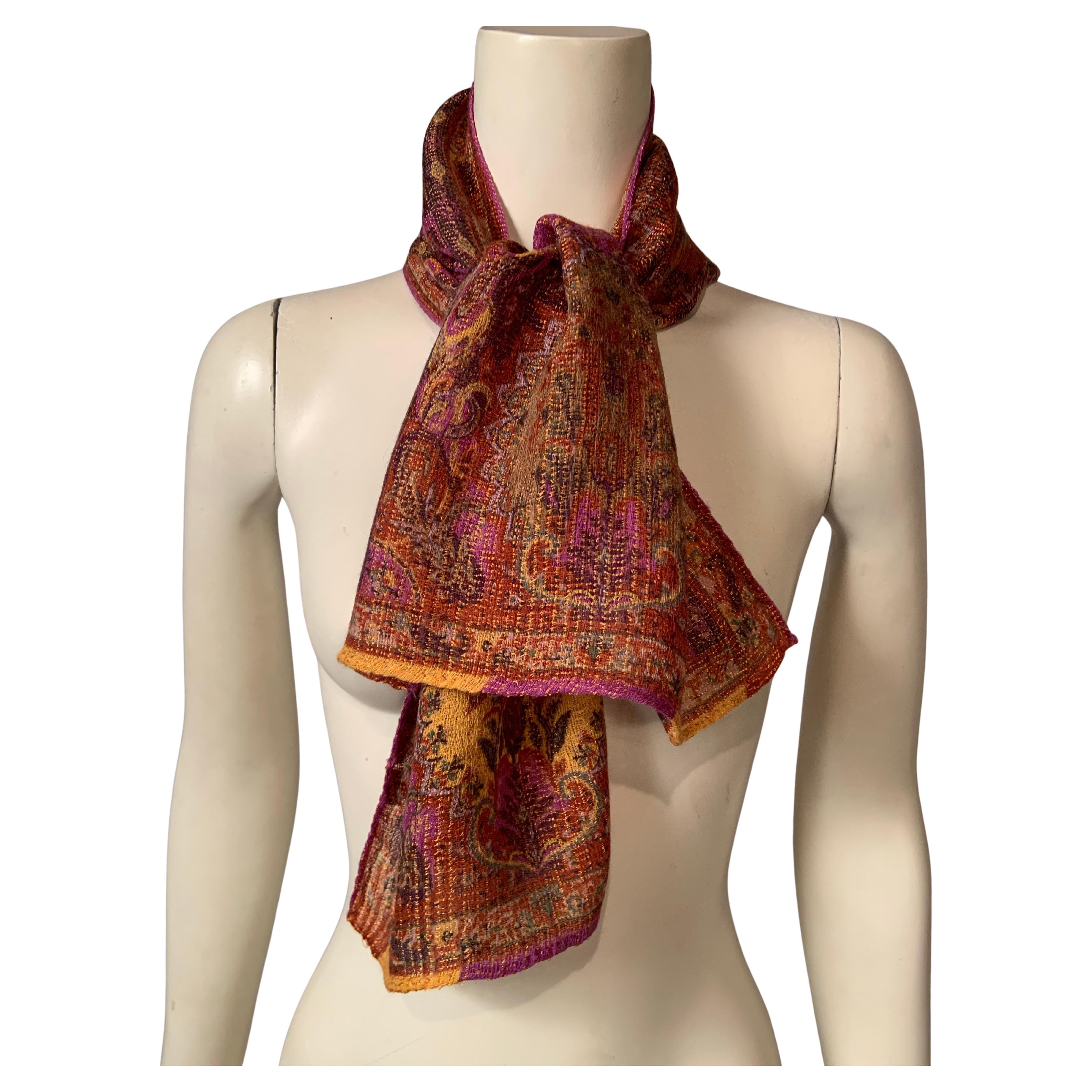 Etro Colorful Paisley Pattern Scarf For Sale