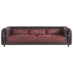 Etro Home Interiors Corinto 3-Seater Sofa in Leather and Fabric