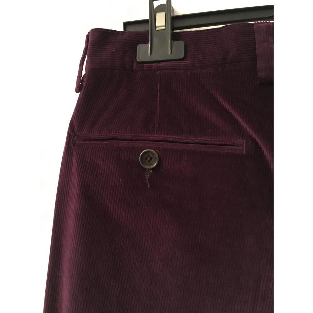 Etro Cotton Purple Trousers In Good Condition For Sale In Carnate, IT